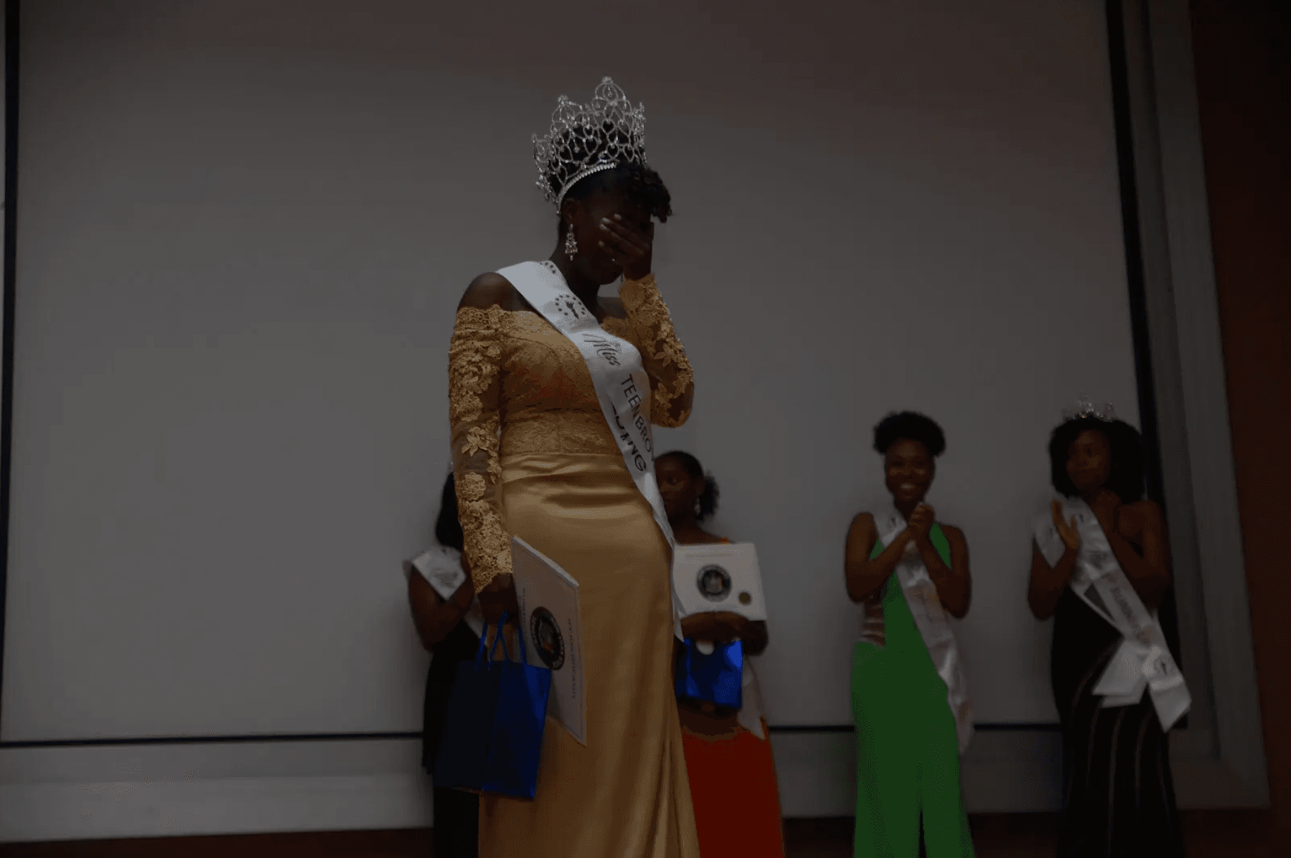 Miss Teen Brownsville pageant participant moment